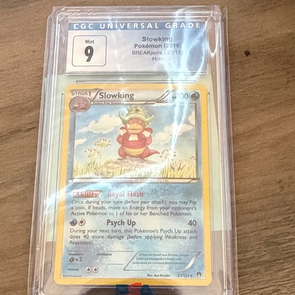 Pokemon Other - Slowking Pokémon slab 2016 CGC 9 Breakpoint 21/22 holo
